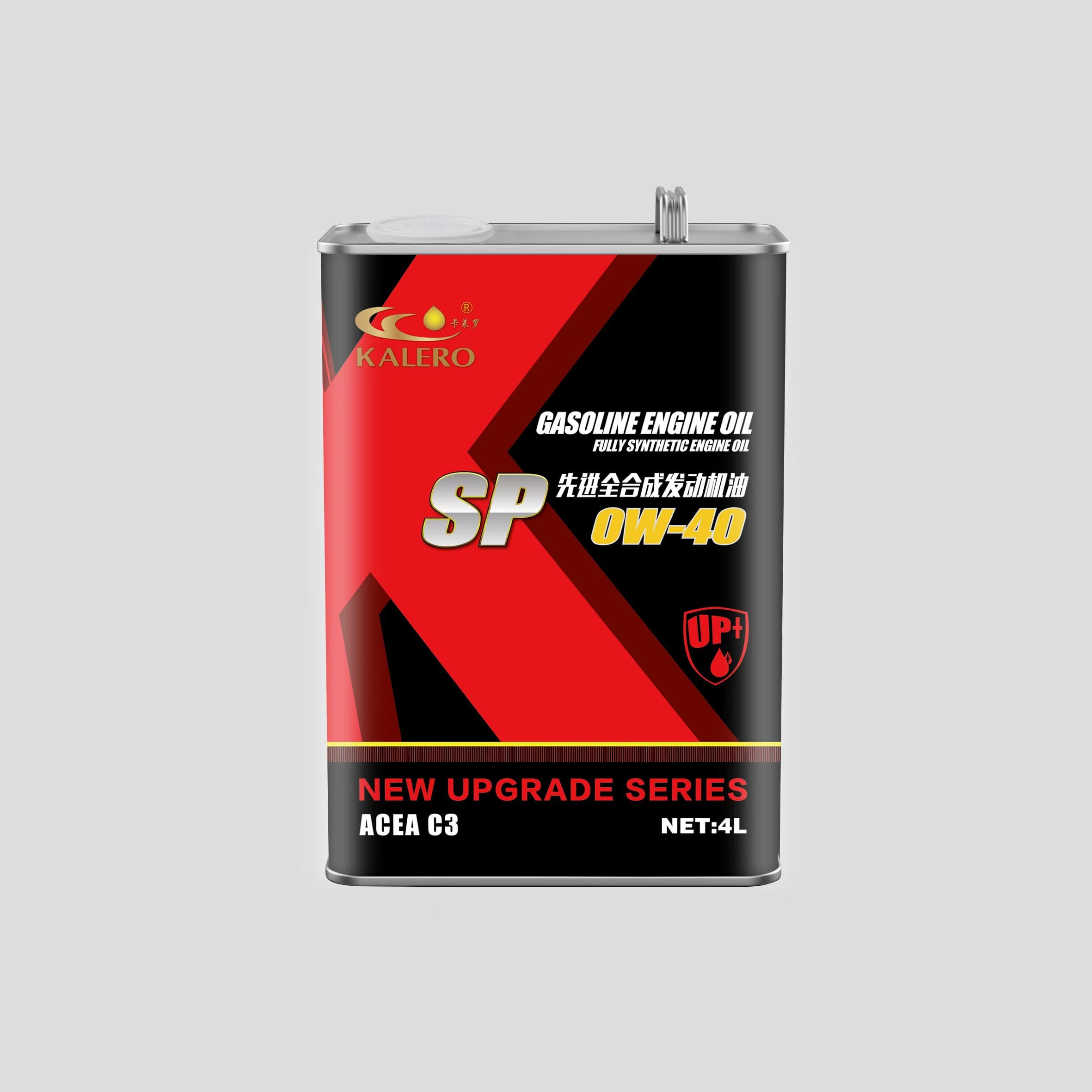 KALERO Tin-Can Gasoline Engine Oil API SP 0W-40 lubricant package