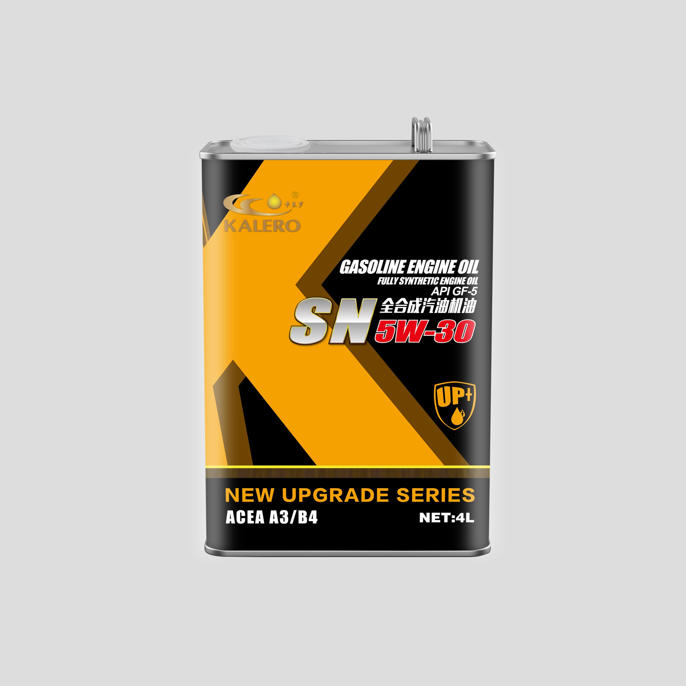 KALERO Tin-Can Gasoline Engine Oil API SN 5W-30 lubricant package